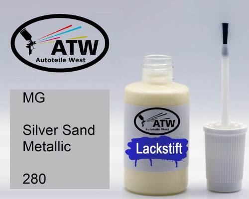 MG, Silver Sand Metallic, 280: 20ml Lackstift, von ATW Autoteile West.